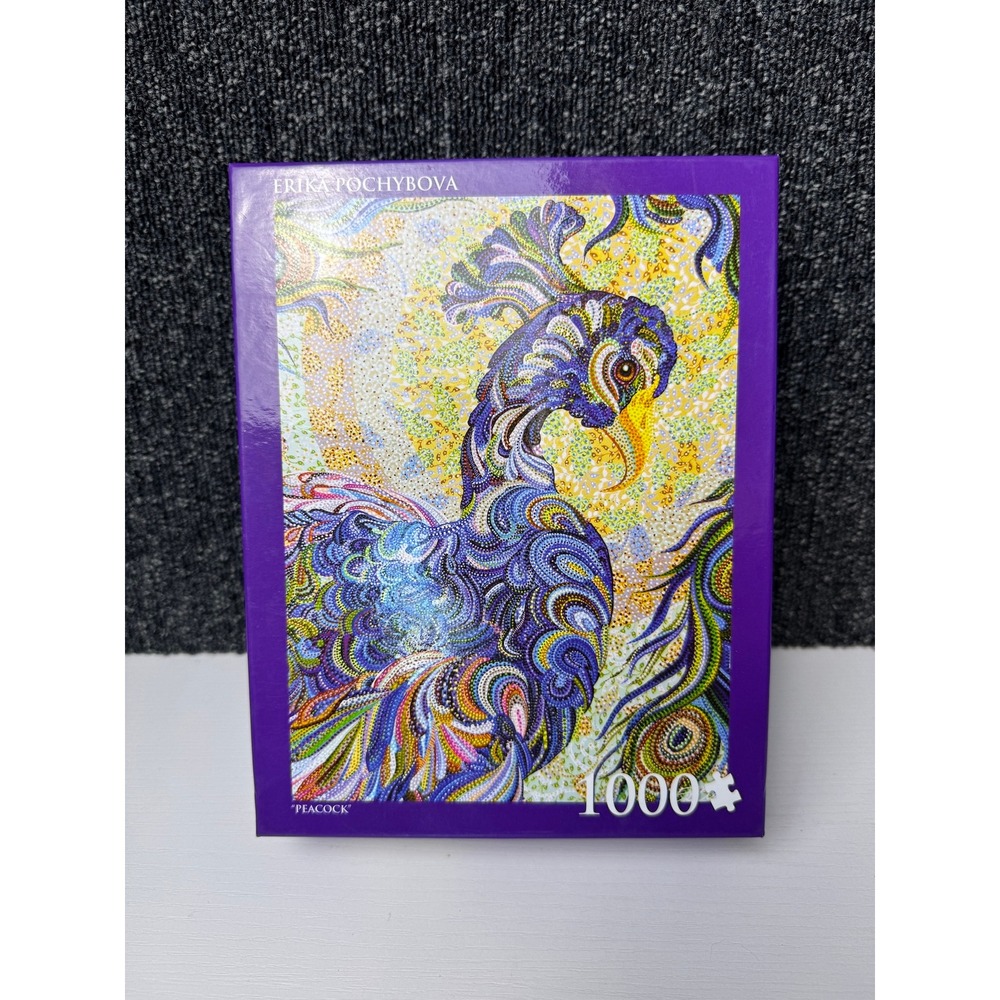 Erika Pochybova Peacock 1000 Piece Jigsaw Puzzle Art Pointillism New In Box